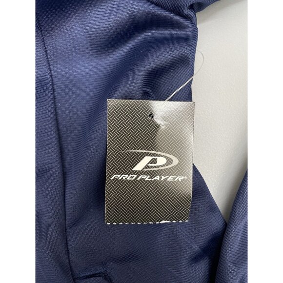 Pro Player Track Jacket Warm Up Athletic Full Zip Stripes Polyester Blue Mens XL - Picture 5 of 11